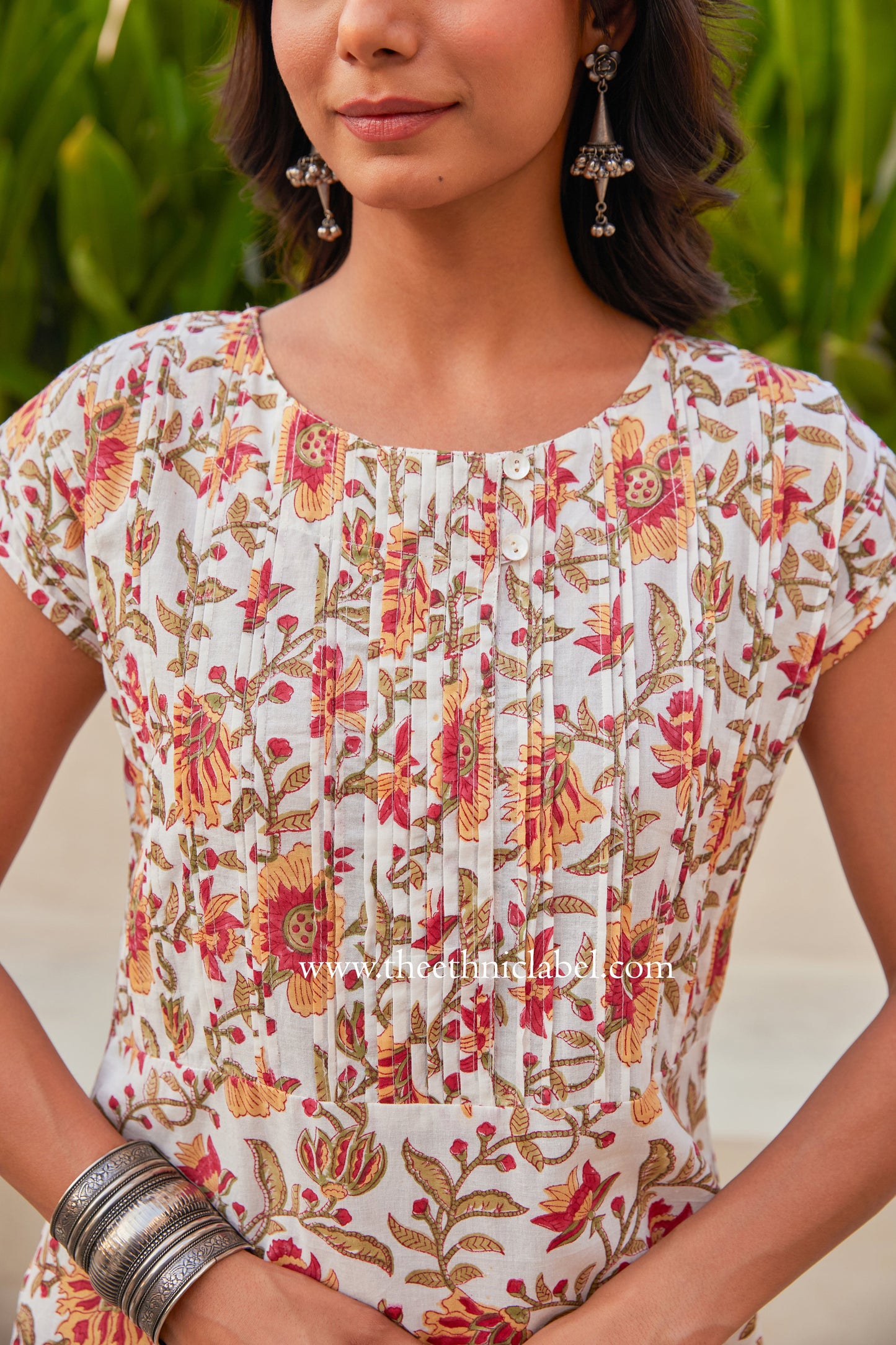"Haniya" Hand Block Printed Cotton kurta