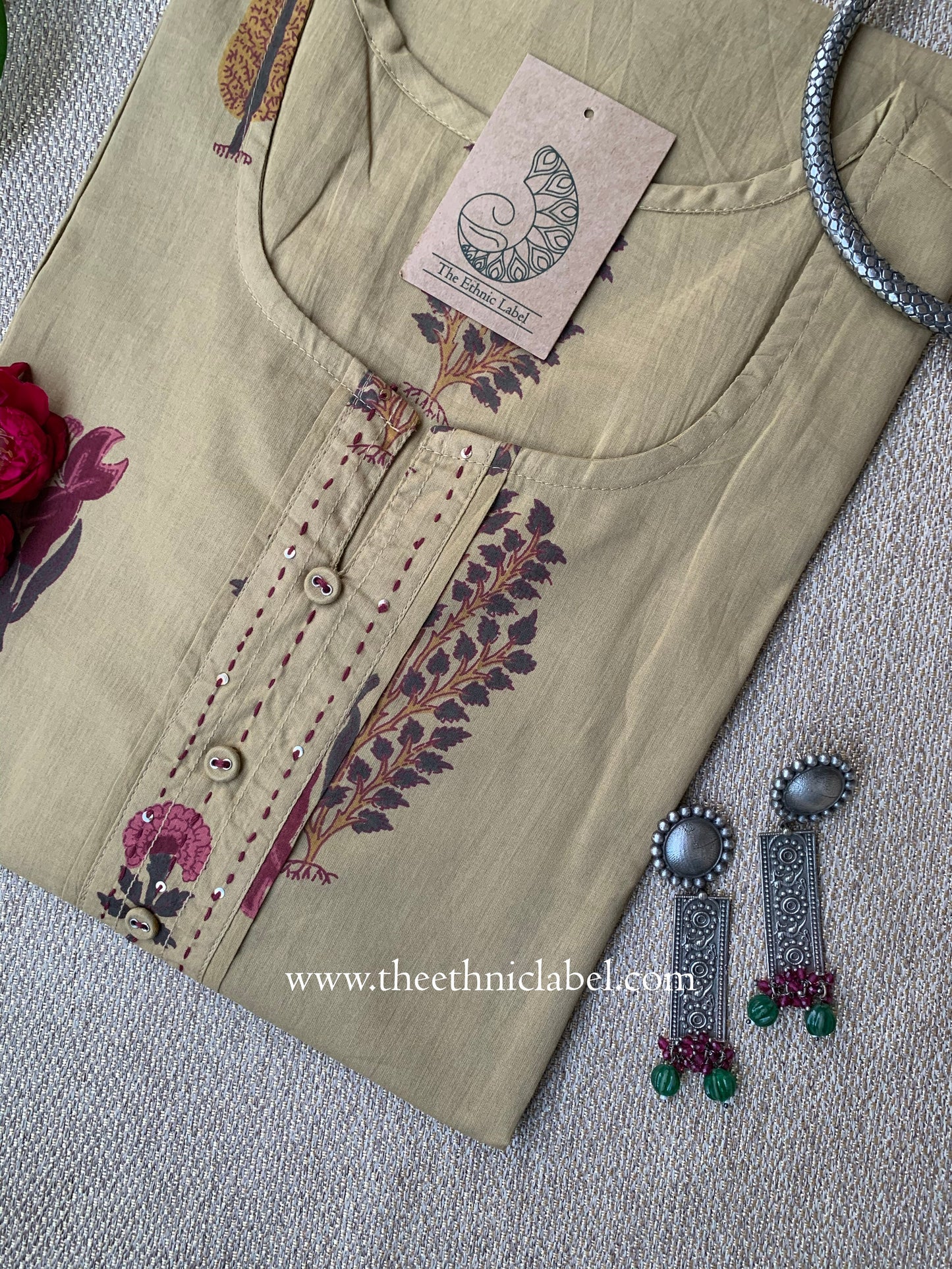 "Mitti" Kantha Cotton kurta