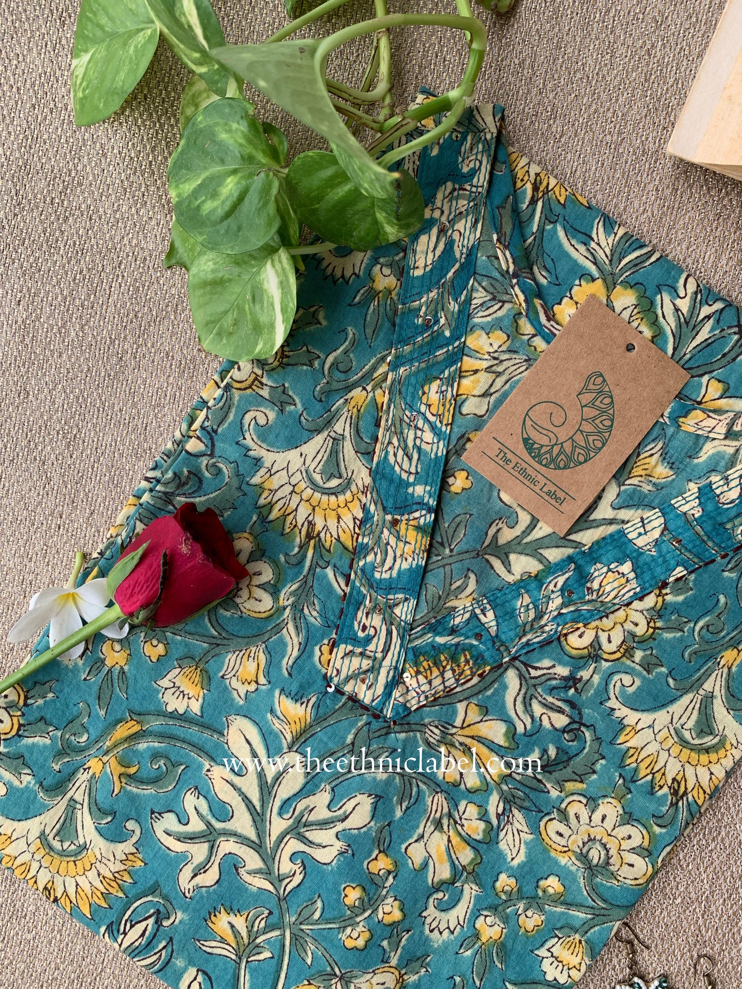 "Maahi" Block Printed Cotton kurta