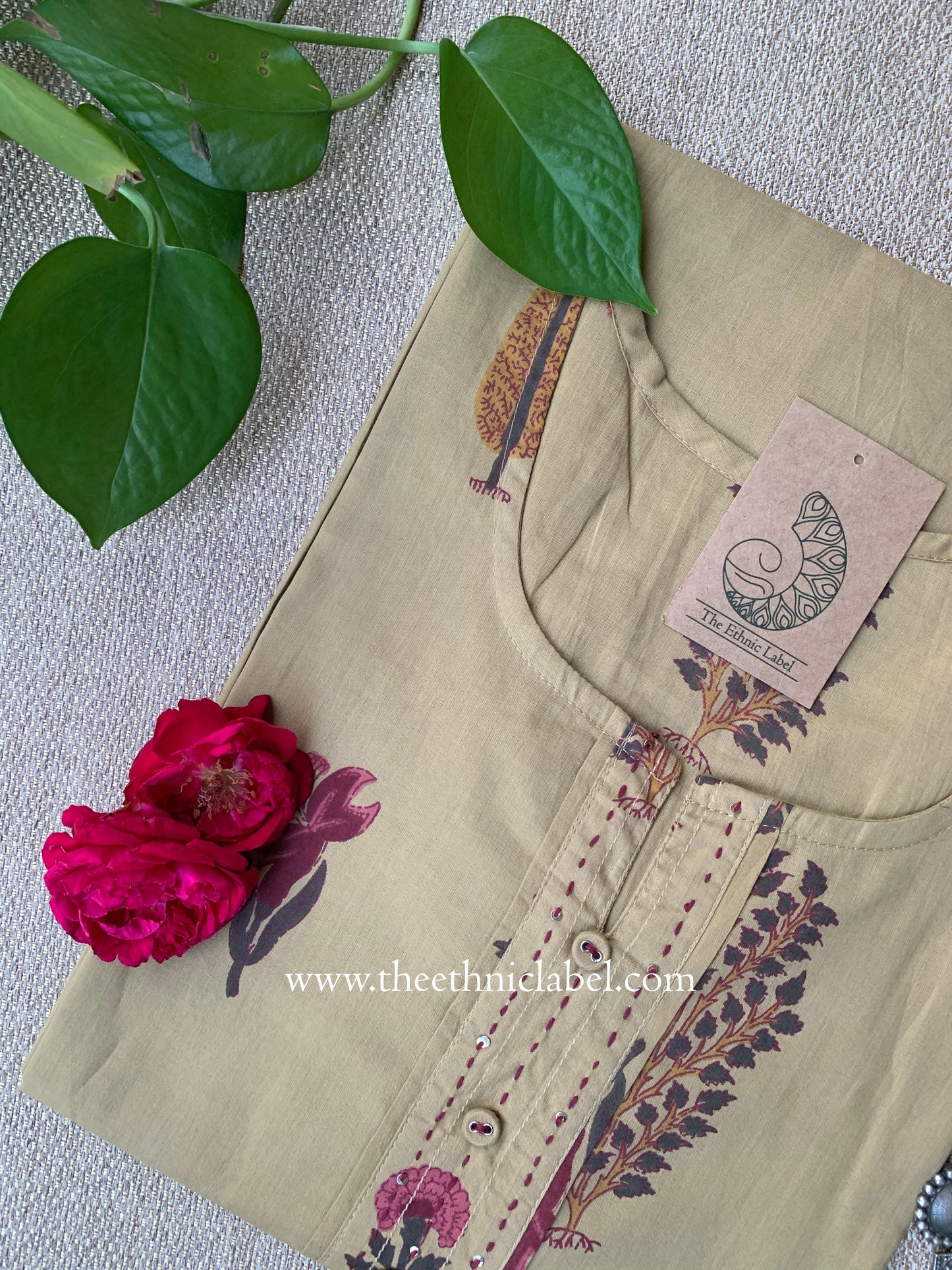 "Mitti" Kantha Cotton kurta
